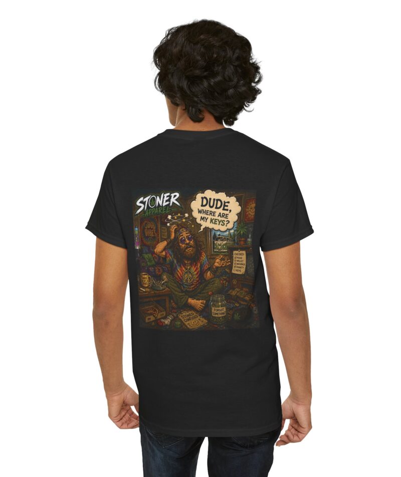 Stoner Dude Graphic Tee — "Dude, Where Are My Keys?"
