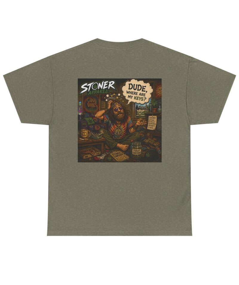 Stoner Dude Graphic Tee — "Dude, Where Are My Keys?"