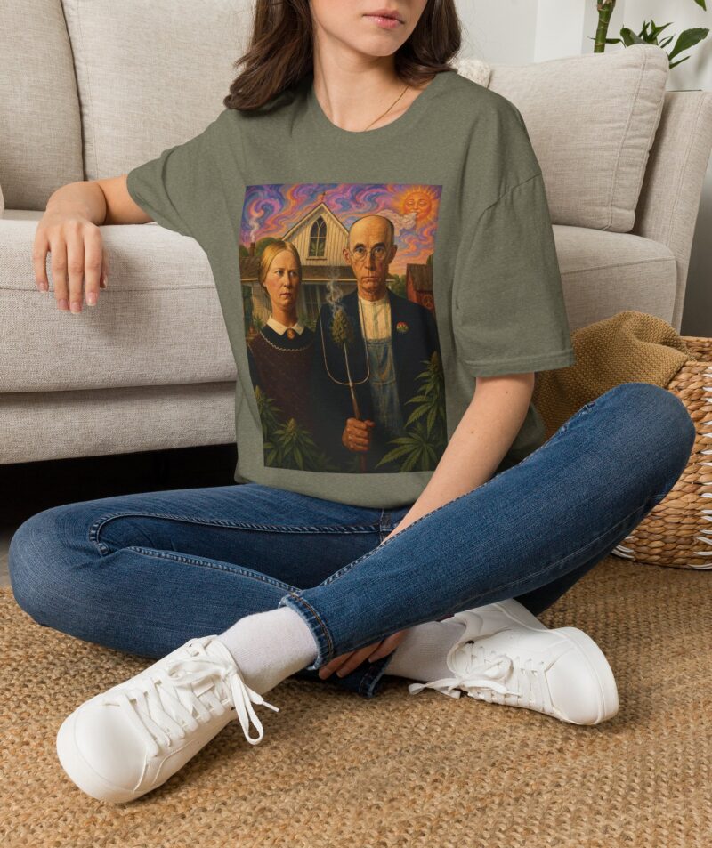 Stoner Apparel 'American Gothic' Parody Art Tee