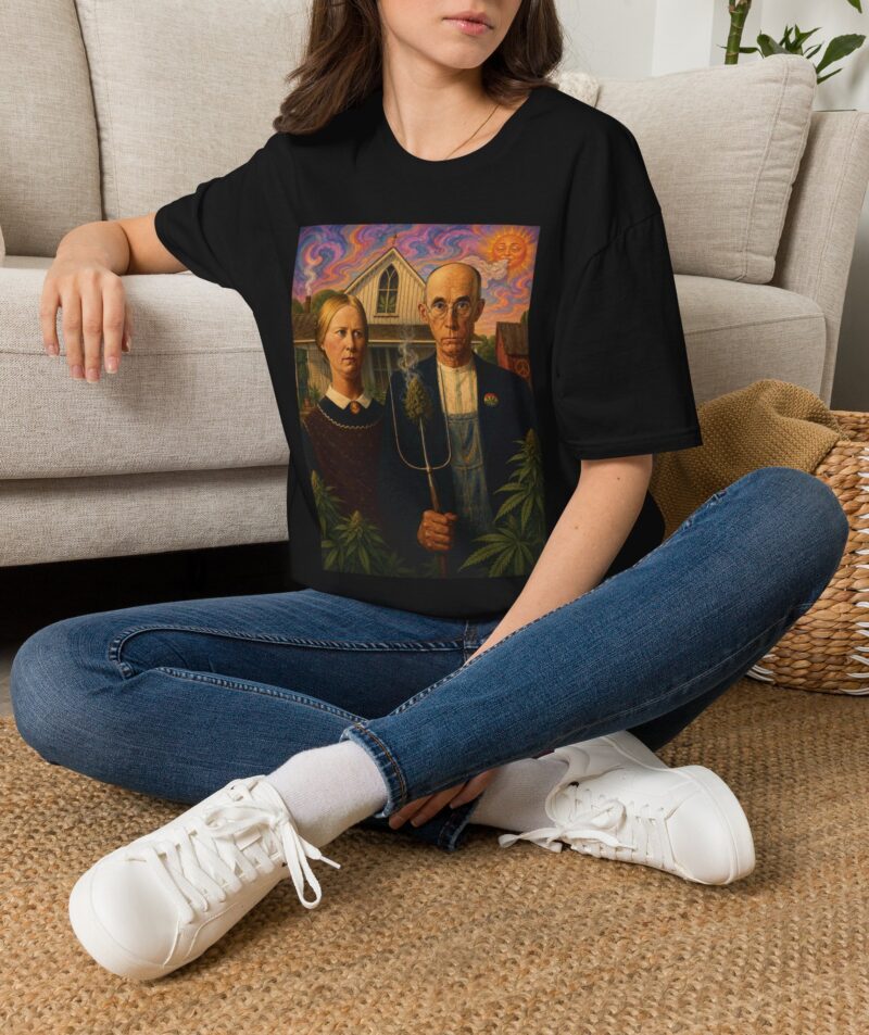 Stoner Apparel 'American Gothic' Parody Art Tee