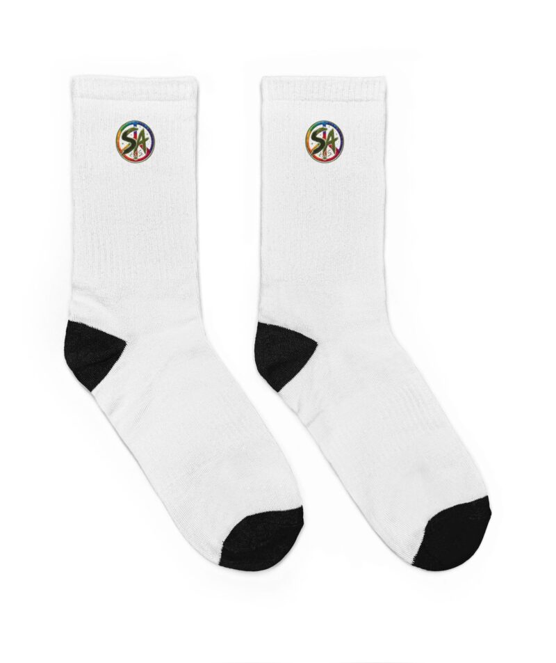 Stoner Apparel Small Rainbow Peace Logo Crew Socks