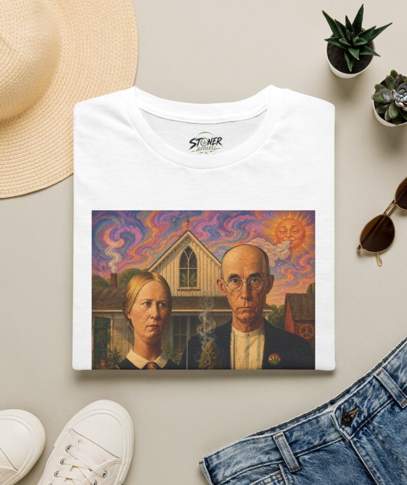 Stoner Apparel 'American Gothic' Parody Art Tee