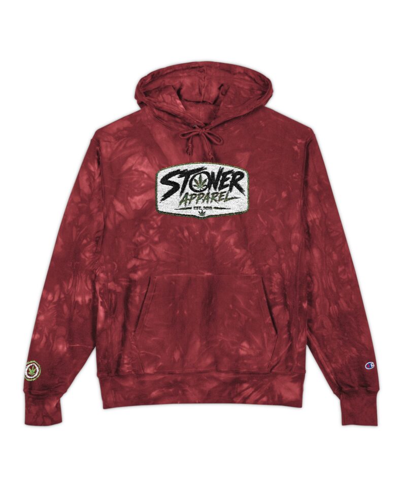 Stoner Apparel Logo Tie-Dye Hoodie (Embroidery)