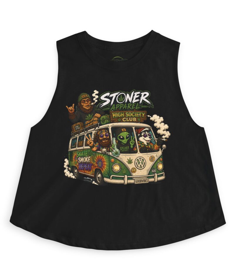Stoner Apparel 'High Society Club' Crop Top