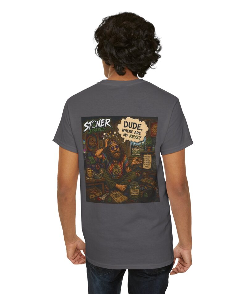 Stoner Dude Graphic Tee — "Dude, Where Are My Keys?"