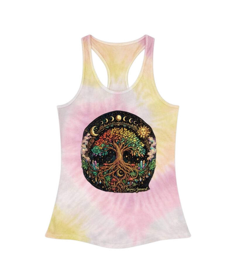 Stoner Apparel Tie Dye Tree of Life Racer Back Tank Top