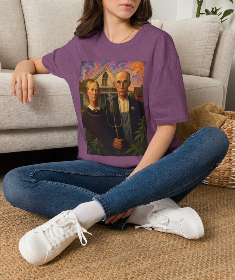 Stoner Apparel 'American Gothic' Parody Art Tee