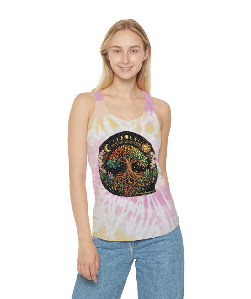 Stoner Apparel Tie Dye Tree of Life Racer Back Tank Top