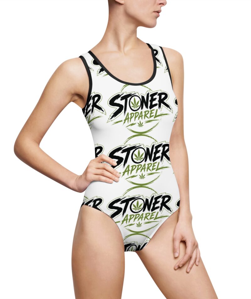 Stoner Apparel Logo Women's Classic One-Piece Swimsuit (AOP)