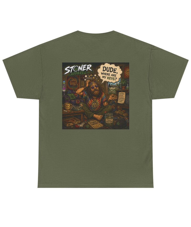 Stoner Dude Graphic Tee — "Dude, Where Are My Keys?"
