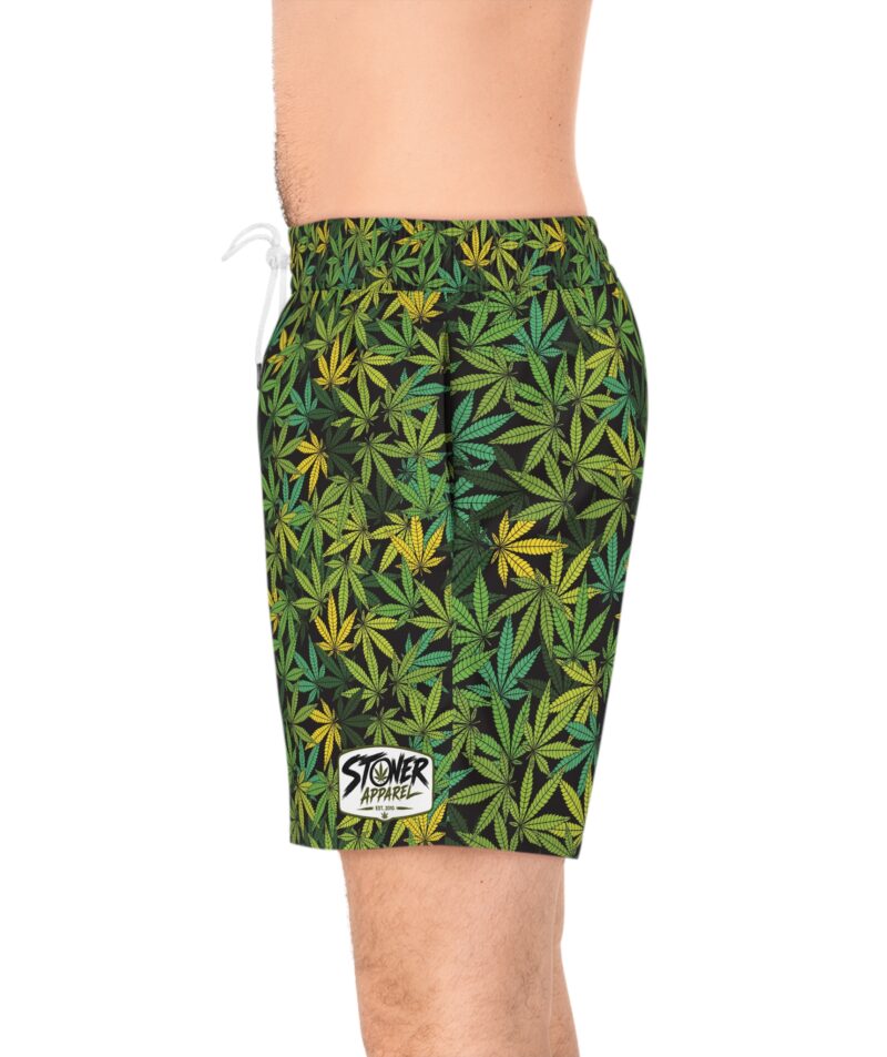 Stoner Marijuana Men's Mid-Length Swim Shorts (AOP)