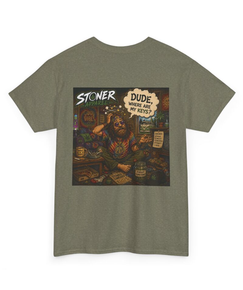 Stoner Dude Graphic Tee — "Dude, Where Are My Keys?"