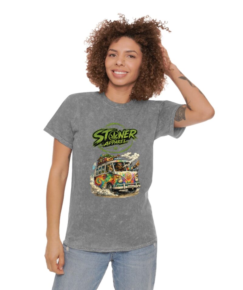 Stoner Hippie Bus Mineral Wash T-Shirt