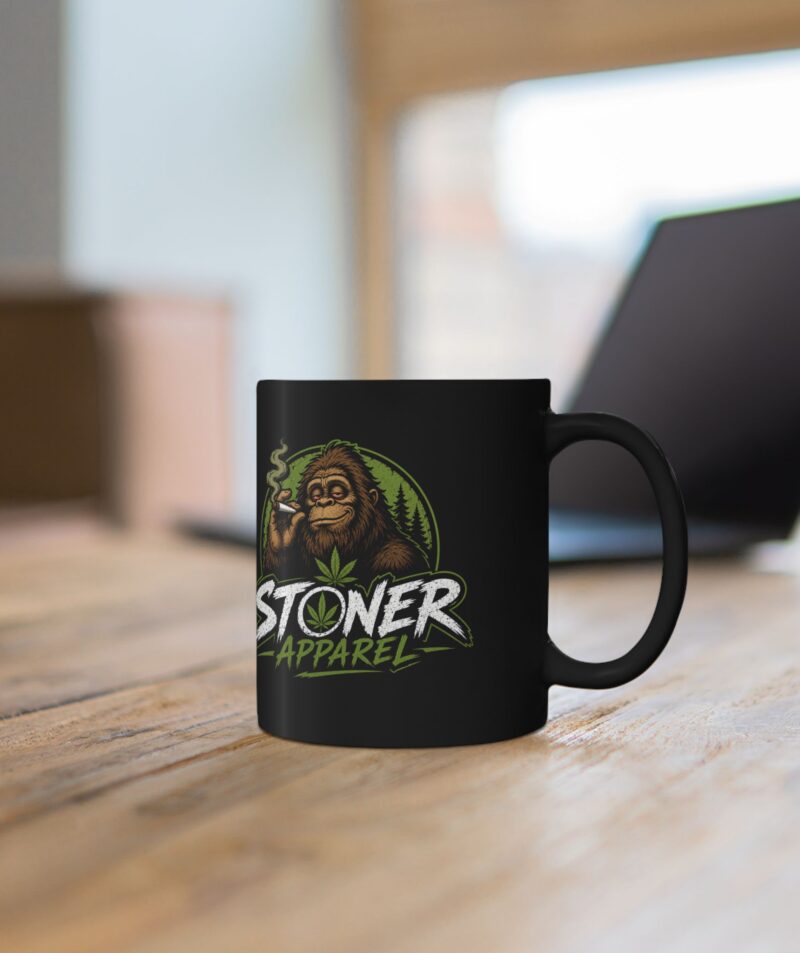 Stoner Sasquatch Black Mug (11oz, 15oz)