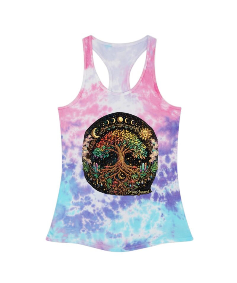 Stoner Apparel Tie Dye Tree of Life Racer Back Tank Top