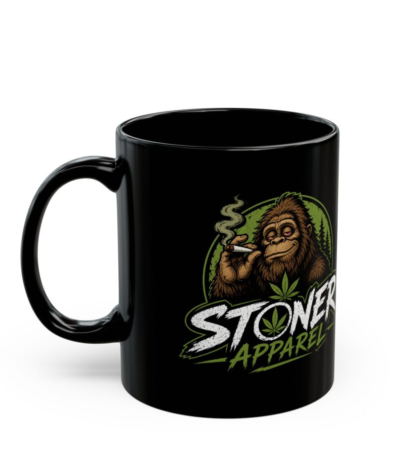 Stoner Sasquatch Black Mug (11oz, 15oz)