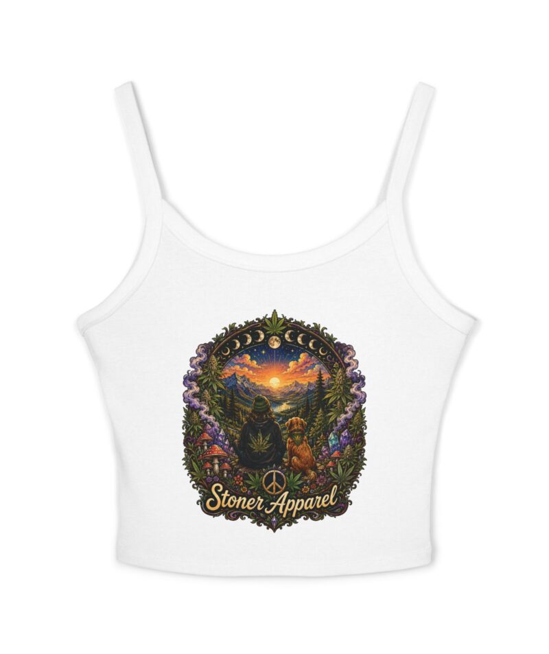 Stoner Apparel "Golden Hour" Women's Spaghetti Strap Graphic Tank Top