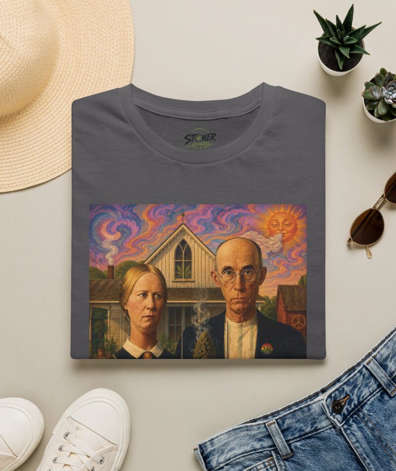 Stoner Apparel 'American Gothic' Parody Art Tee