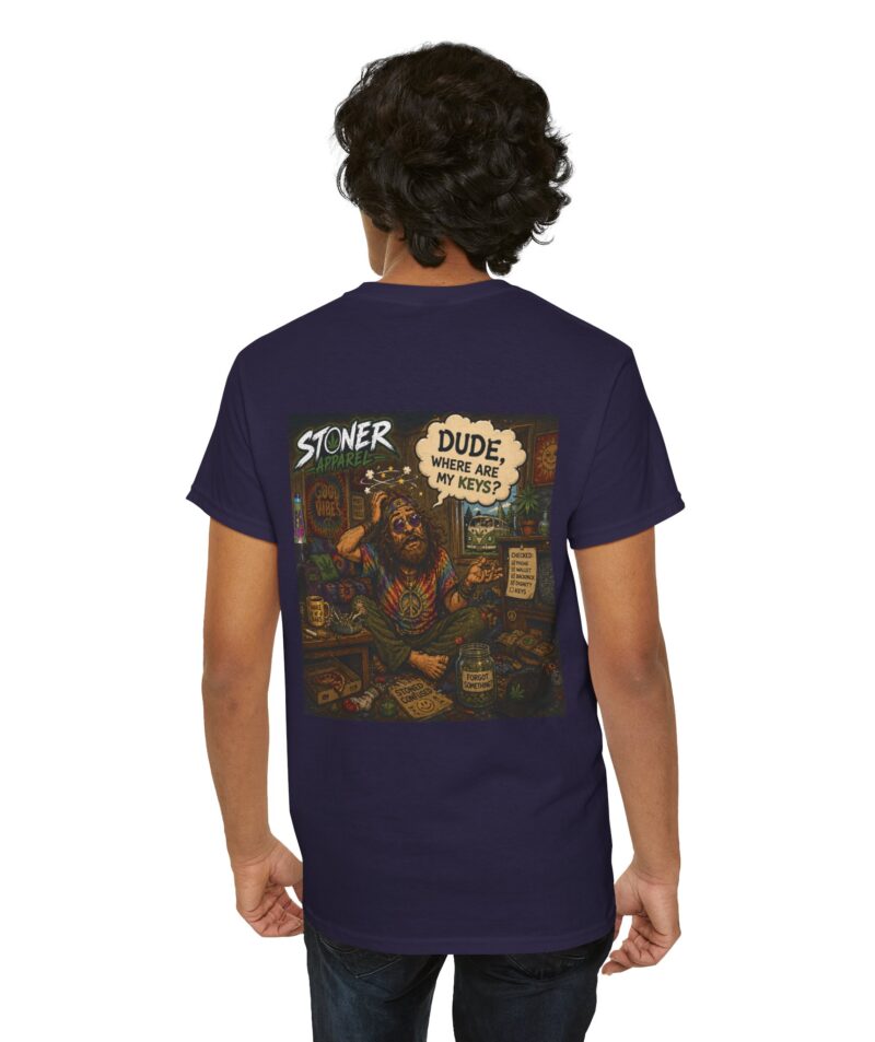 Stoner Dude Graphic Tee — "Dude, Where Are My Keys?"