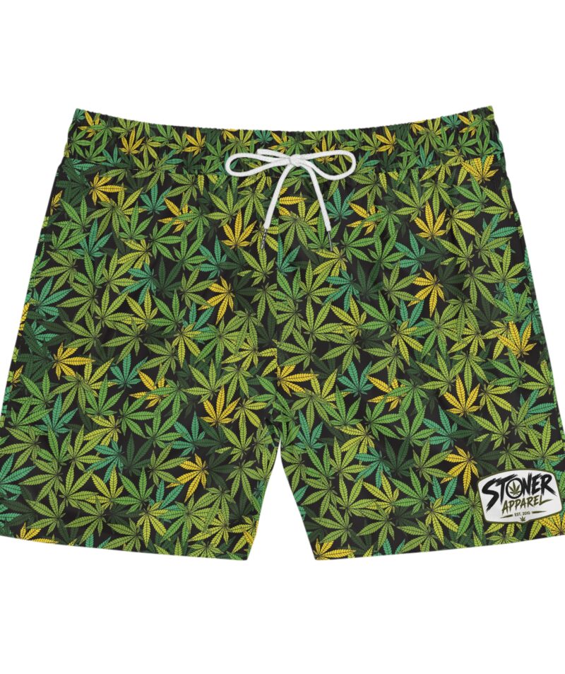 Stoner Marijuana Men's Mid-Length Swim Shorts (AOP)
