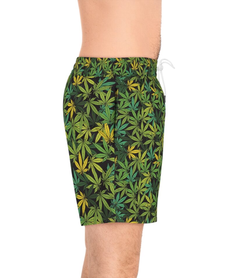 Stoner Marijuana Men's Mid-Length Swim Shorts (AOP)