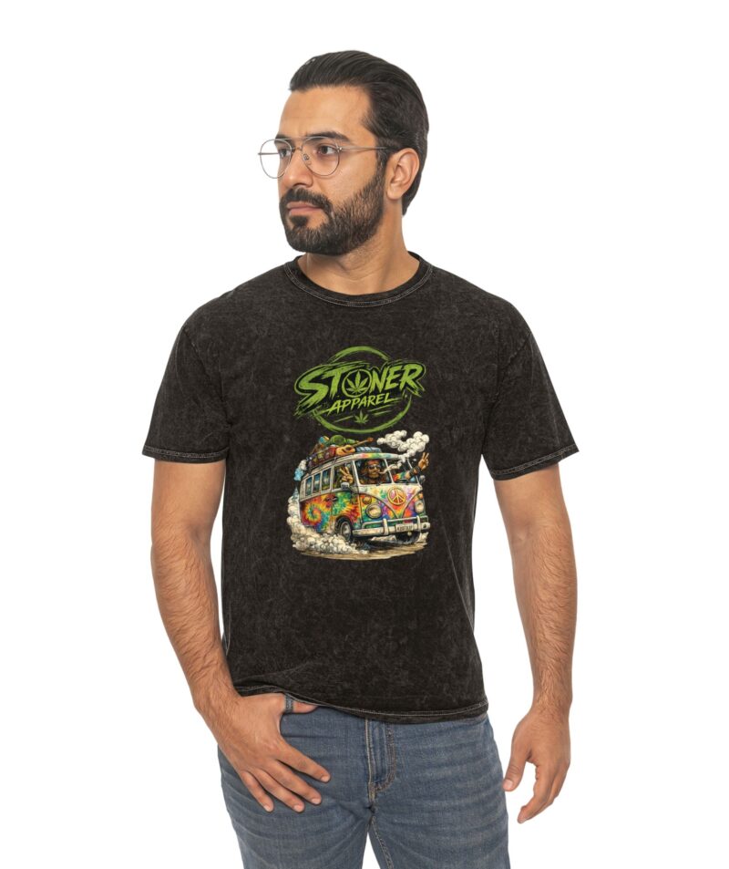 Stoner Hippie Bus Mineral Wash T-Shirt