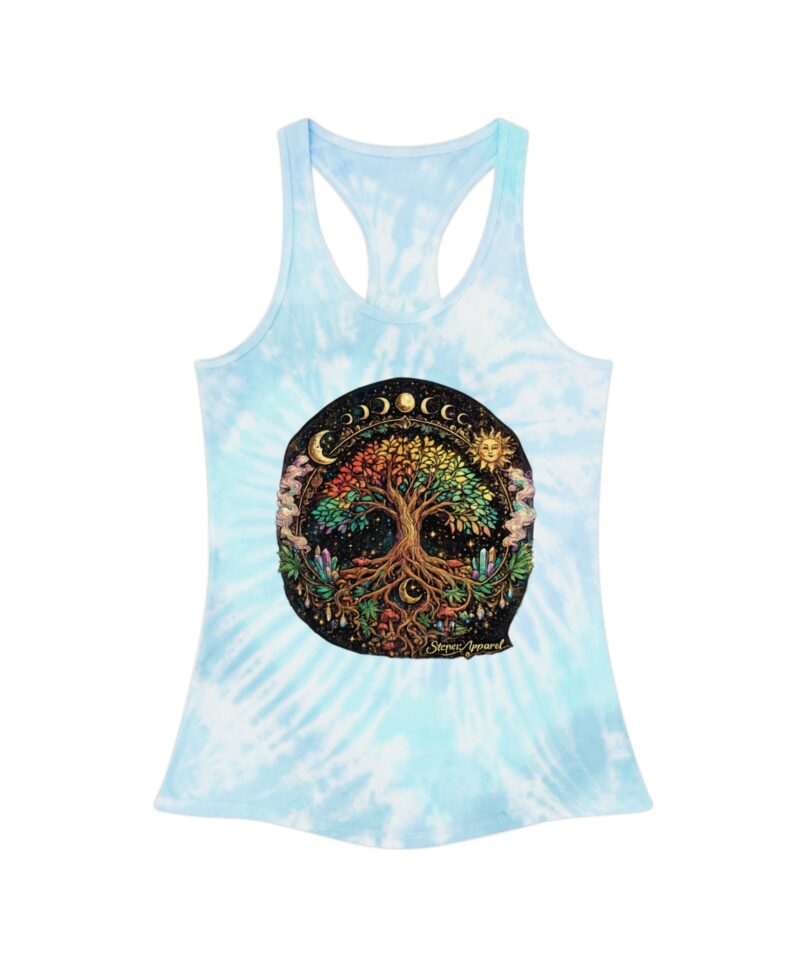 Stoner Apparel Tie Dye Tree of Life Racer Back Tank Top