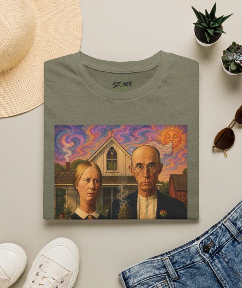 Stoner Apparel 'American Gothic' Parody Art Tee