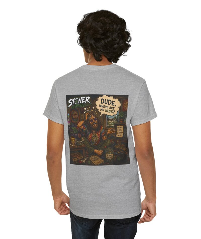 Stoner Dude Graphic Tee — "Dude, Where Are My Keys?"