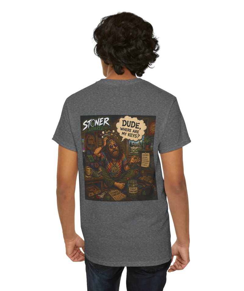 Stoner Dude Graphic Tee — "Dude, Where Are My Keys?"