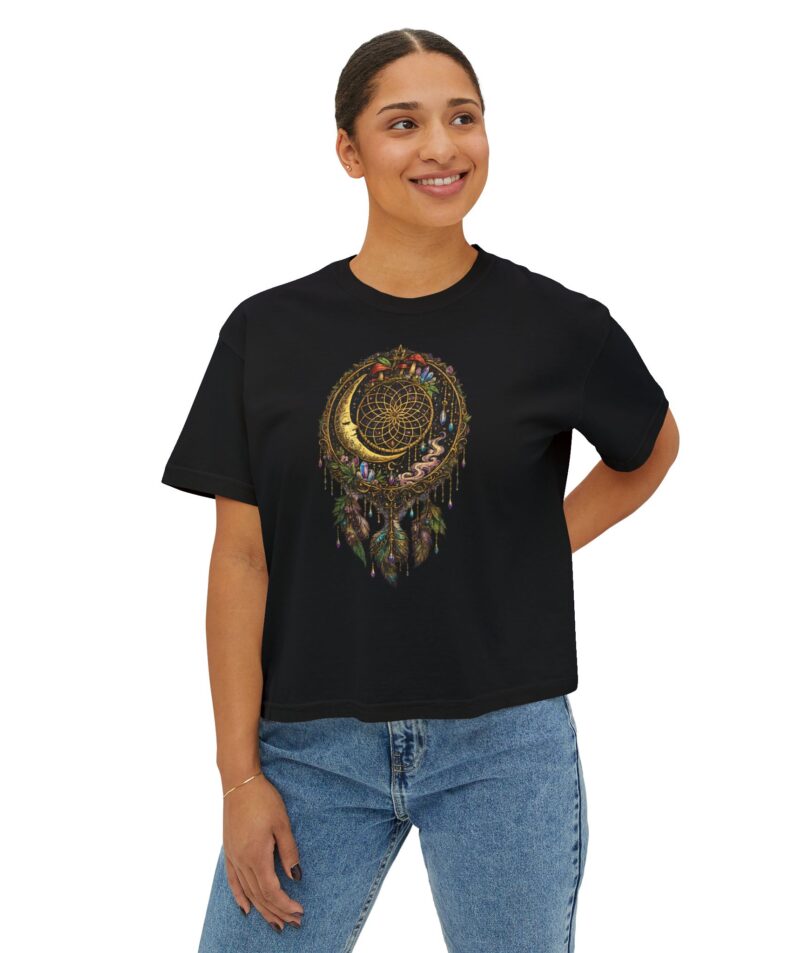 Stoner Apparel Women's Boxy Tee "Dreamcatcher" Crop Top