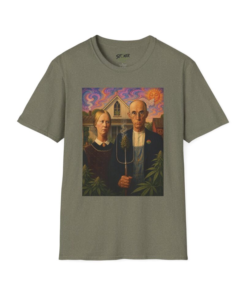 Stoner Apparel 'American Gothic' Parody Art Tee