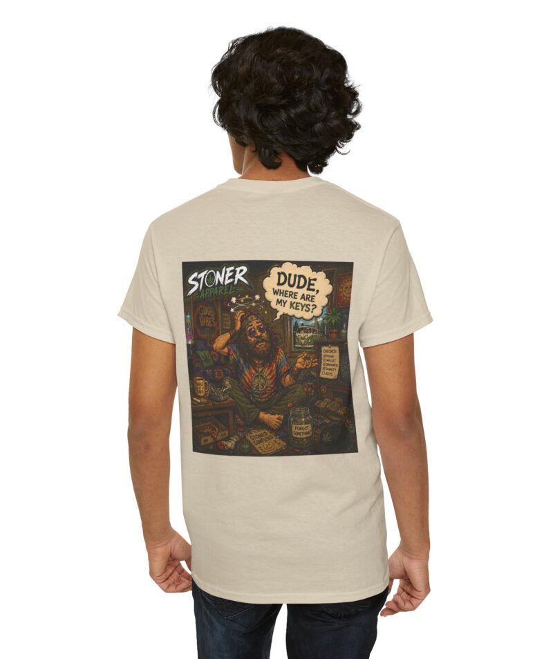 Stoner Dude Graphic Tee — "Dude, Where Are My Keys?"