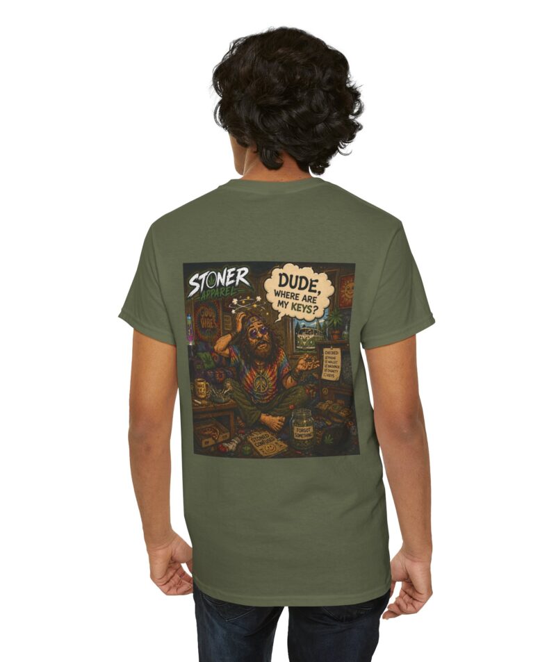 Stoner Dude Graphic Tee — "Dude, Where Are My Keys?"