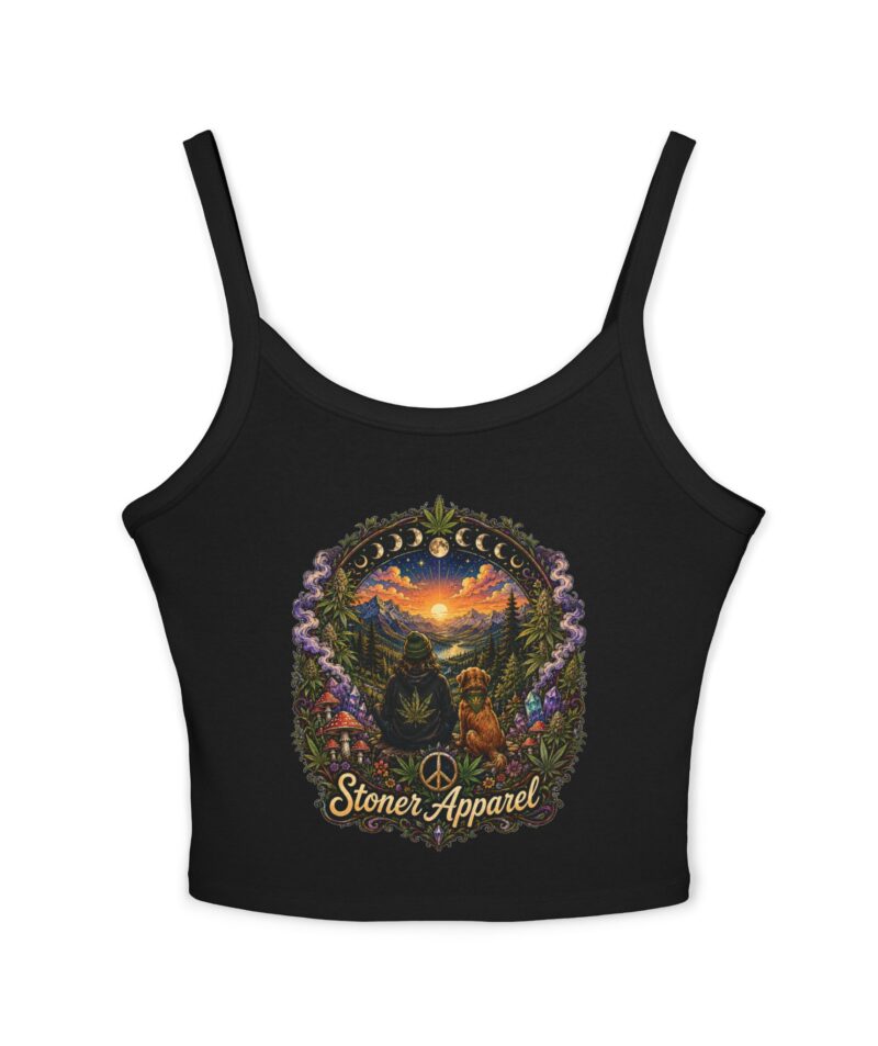 Stoner Apparel "Golden Hour" Women's Spaghetti Strap Graphic Tank Top