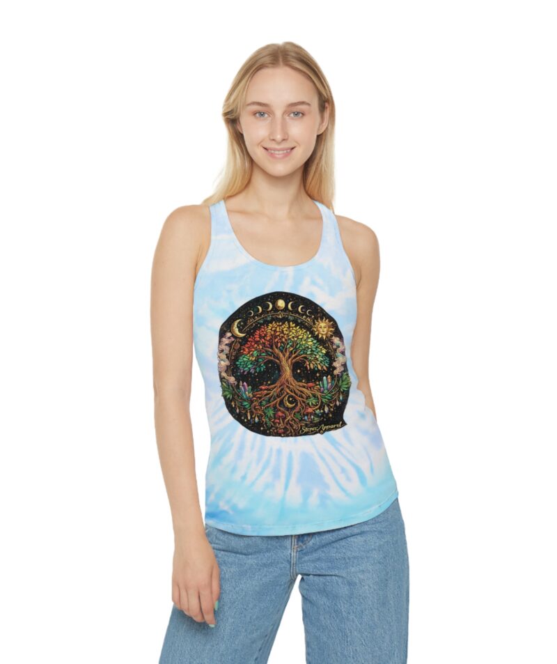 Stoner Apparel Tie Dye Tree of Life Racer Back Tank Top
