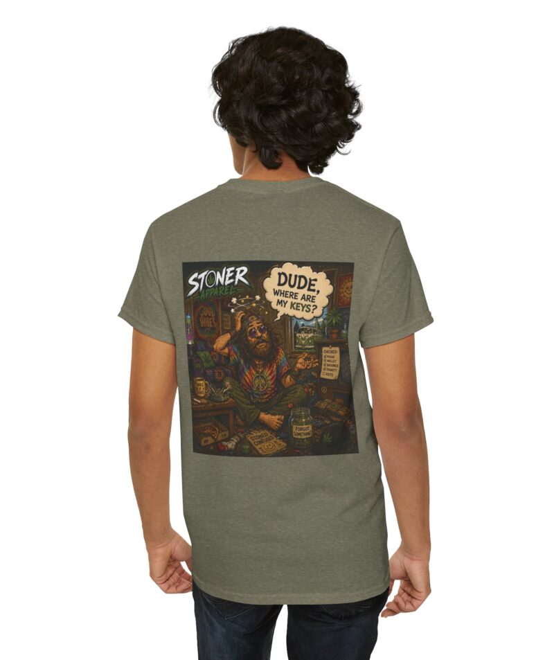 Stoner Dude Graphic Tee — "Dude, Where Are My Keys?"