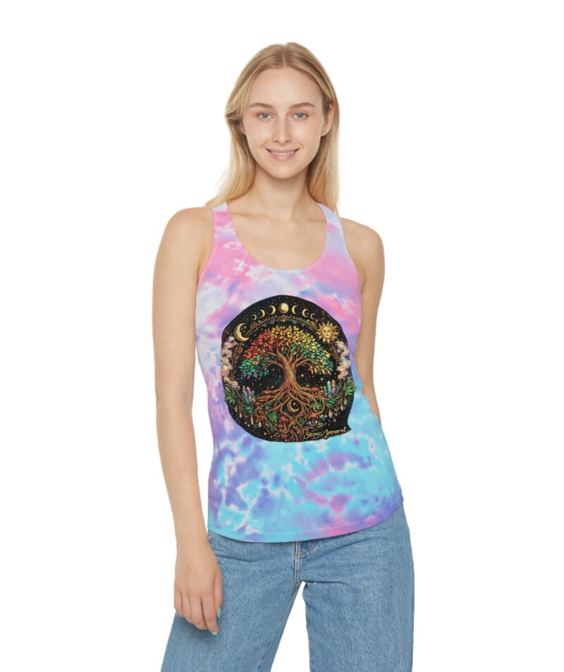 Stoner Apparel Tie Dye Tree of Life Racer Back Tank Top