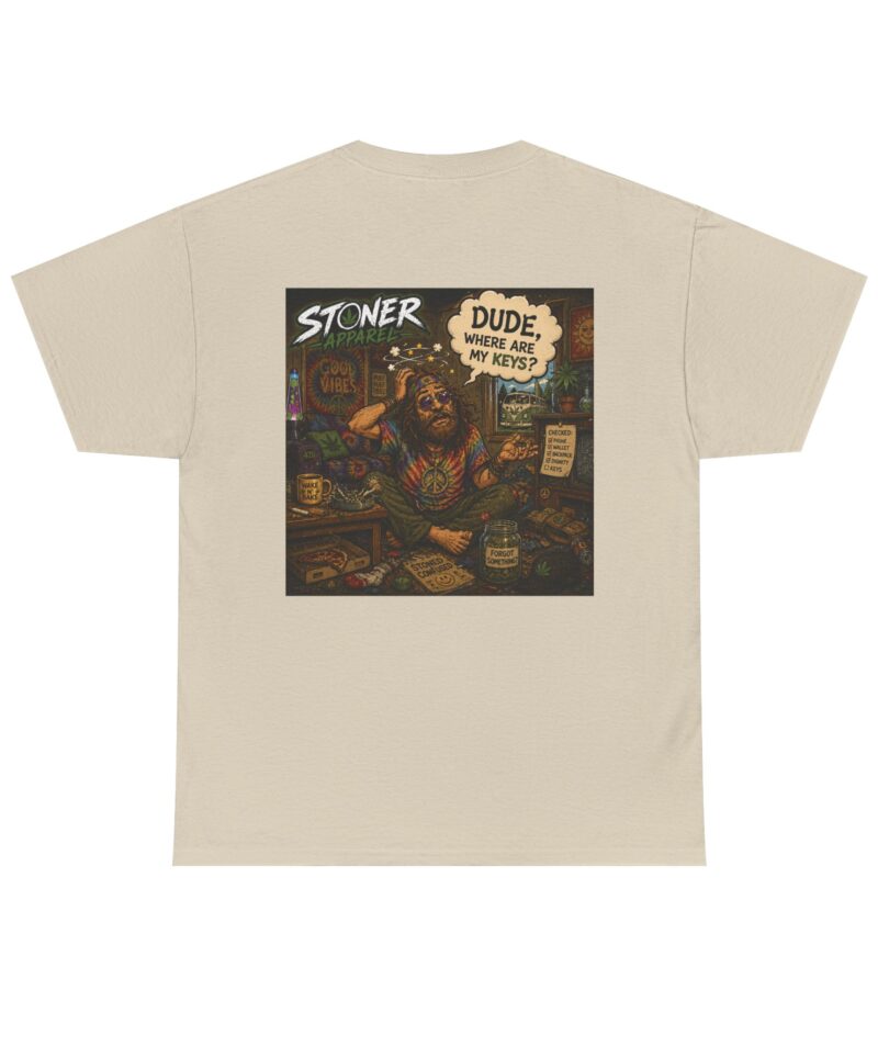 Stoner Dude Graphic Tee — "Dude, Where Are My Keys?"